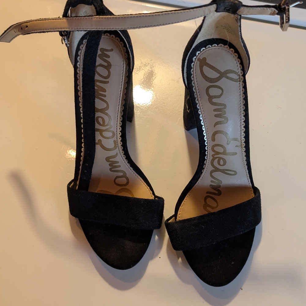 Sam Edelman Black Ankle Strap Heels
